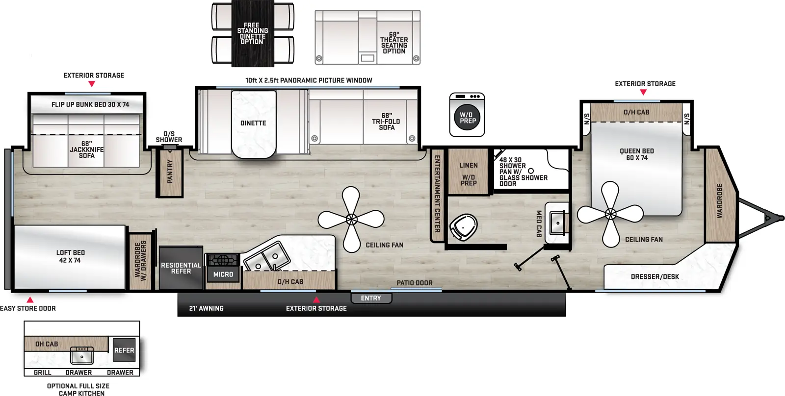 Catalina Destination Series 40BHTS Floorplan